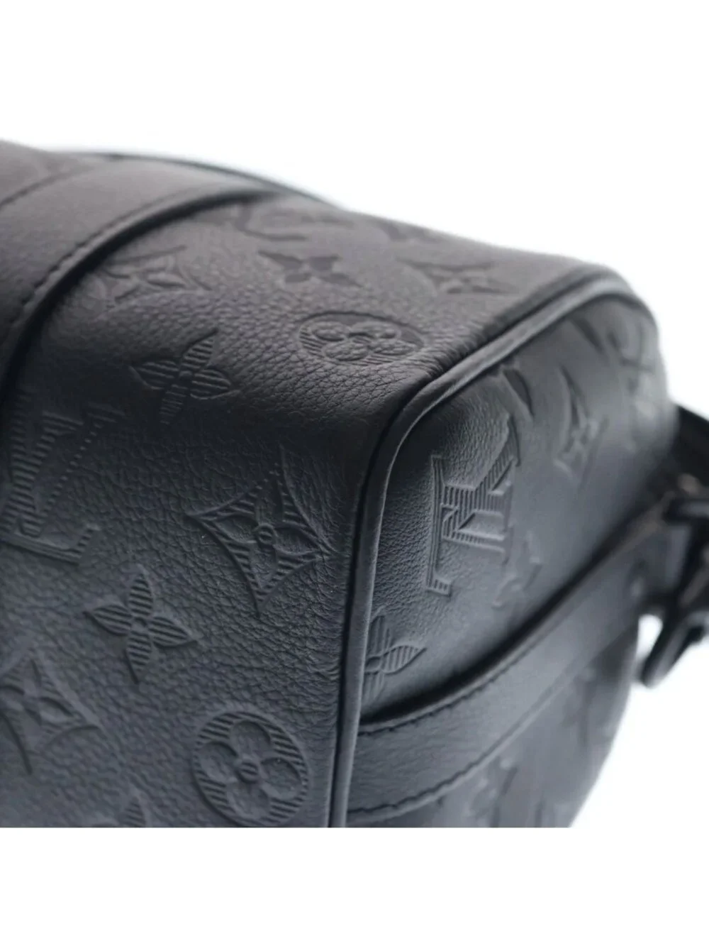 Louis Vuitton City Keepall Monogram Shadow Leather Shoulder Bag Noir Black